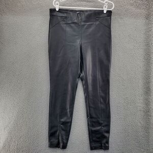 Zara Sleek Black Leatherette Leggings
